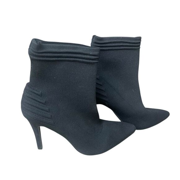 MIA BLACK ANKLE POINTY TOE STILETTO HEELS WOMENS SIZE 9 - Picture 4 of 7